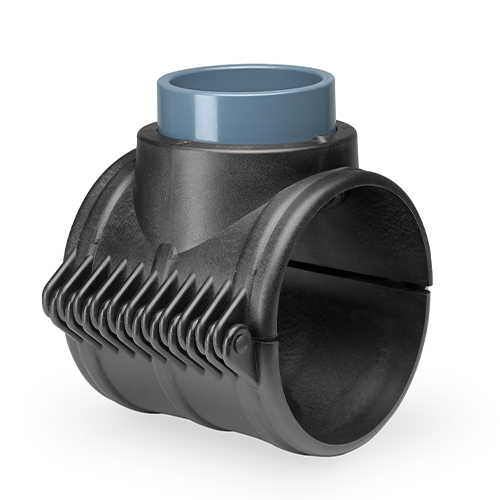 Hinged sleeve solvent socket outlet